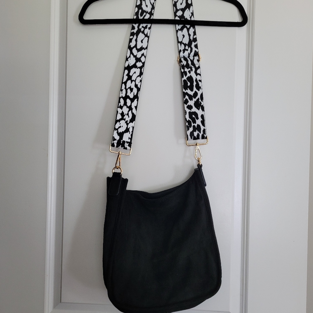 Ah-Dorned Classic Vegan Suede Messenger Crossbody
